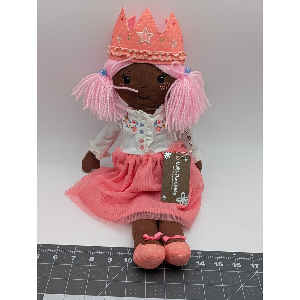 Matilda Jane Clothing Rag Doll‎ Pink Princess Yarn Hair Crown 19 inch